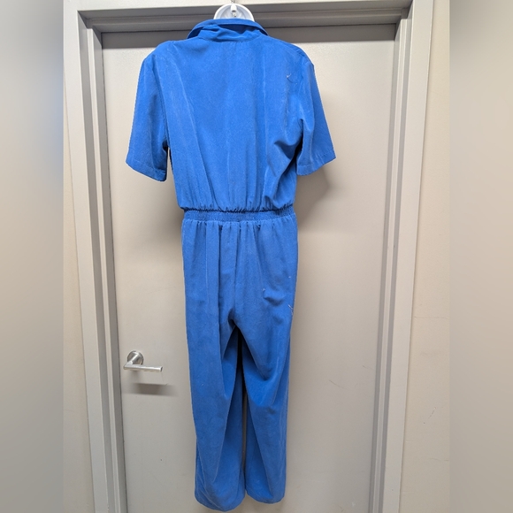 Saint Germain Paris Made In The USA Blue Button-Up Jumpsuit - Picture 3 of 4